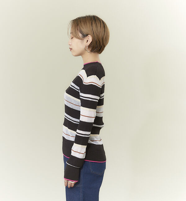 NOMINE「シアーボーダーニット」|ニット・セーター|