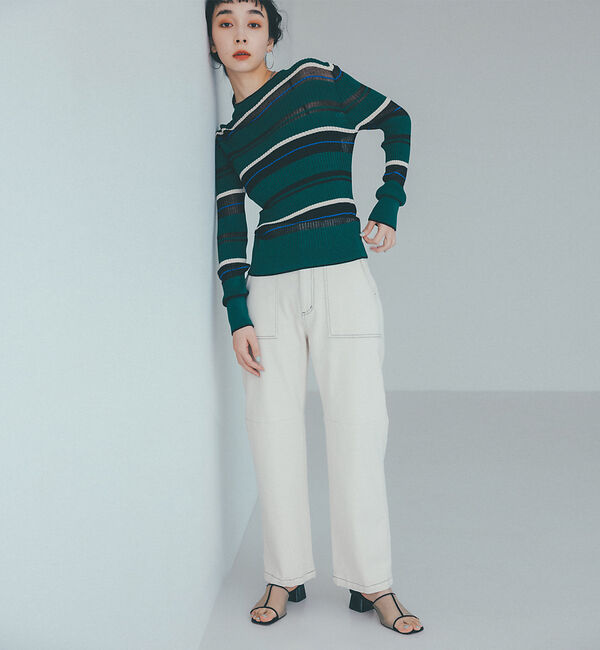 NOMINE「シアーボーダーニット」|ニット・セーター|