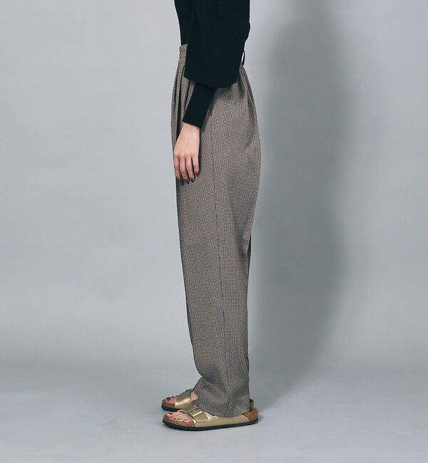 NOMINE「【セットアップ対応】チェック3タックテーパードパンツ」|スラックス|