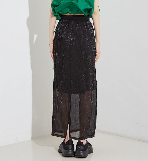 NOMINE「【セットアップ着用可】シャイン リンクル タイトスカート」|スカート|