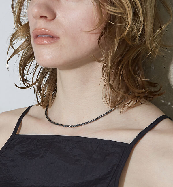 NOMINE「メタルビーズ ネックレス」|ネックレス|チャコールグレー