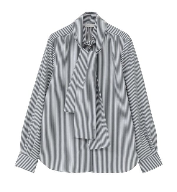 TIARA「ボウタイハイネックボタンブラウス」|シャツ・ブラウス|