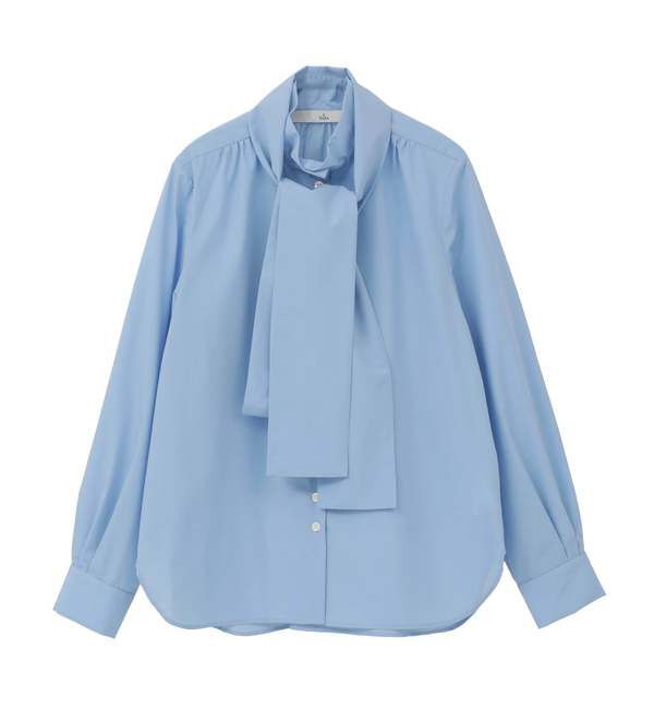 TIARA「ボウタイハイネックボタンブラウス」|シャツ・ブラウス|