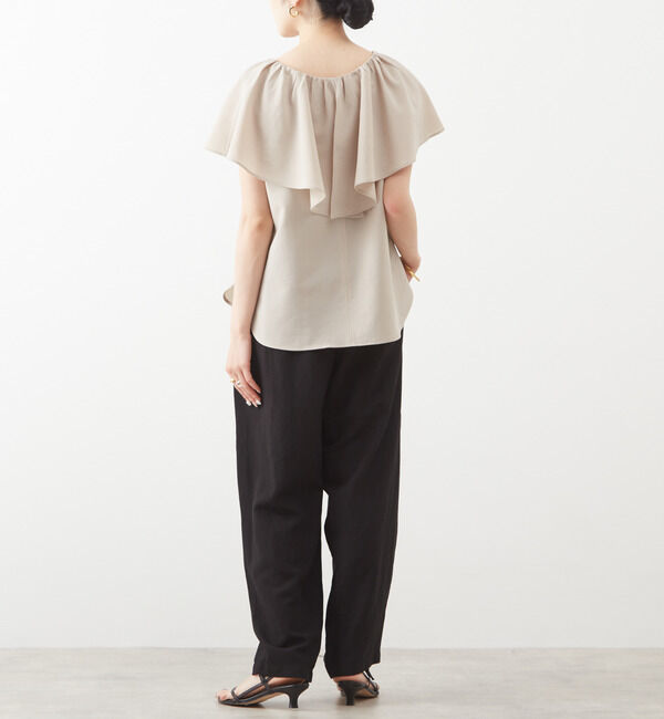 Liesse「ケープカラーブラウス」|シャツ・ブラウス|