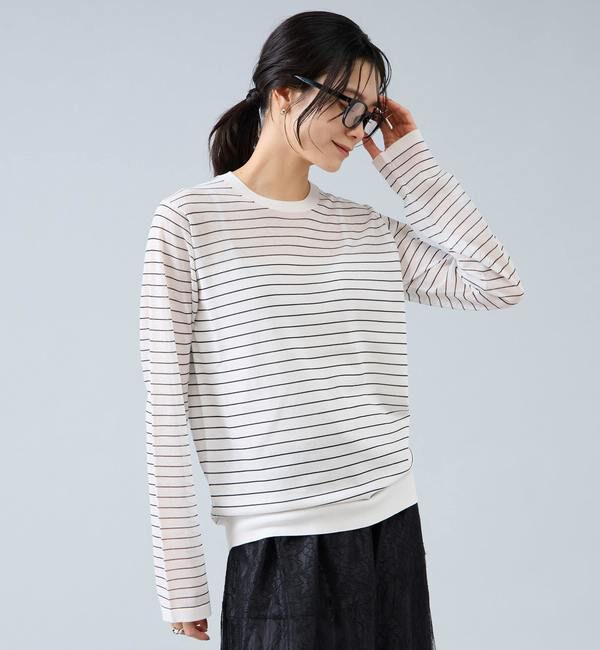 Liesse「ロングスリーブシアーニット」|ニット・セーター|