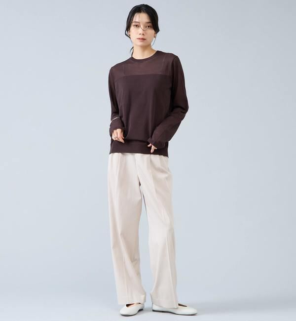 Liesse「ロングスリーブシアーニット」|ニット・セーター|