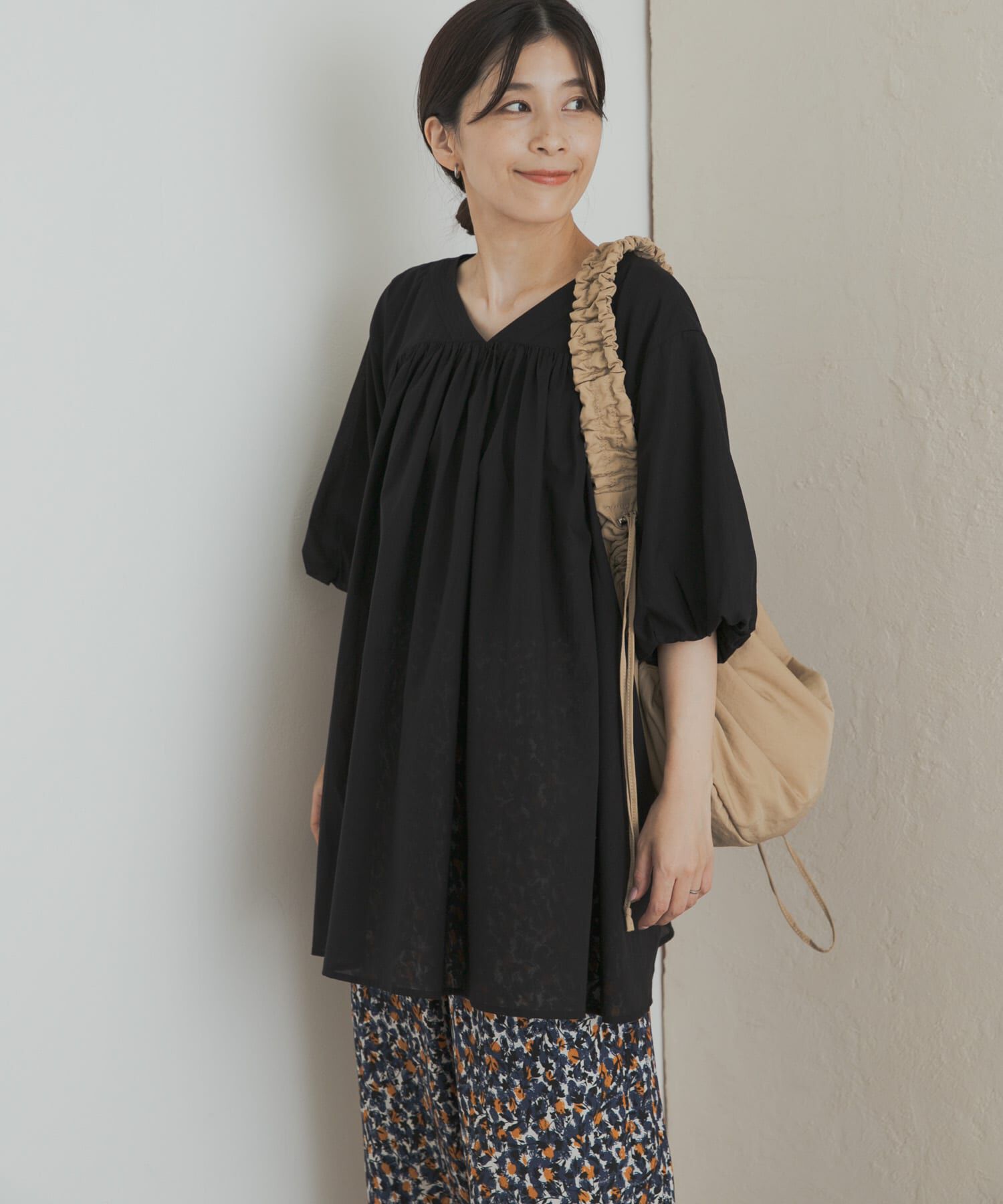 URBAN RESEARCH DOORS「コットンボイルVネックチュニック」|チュニック|