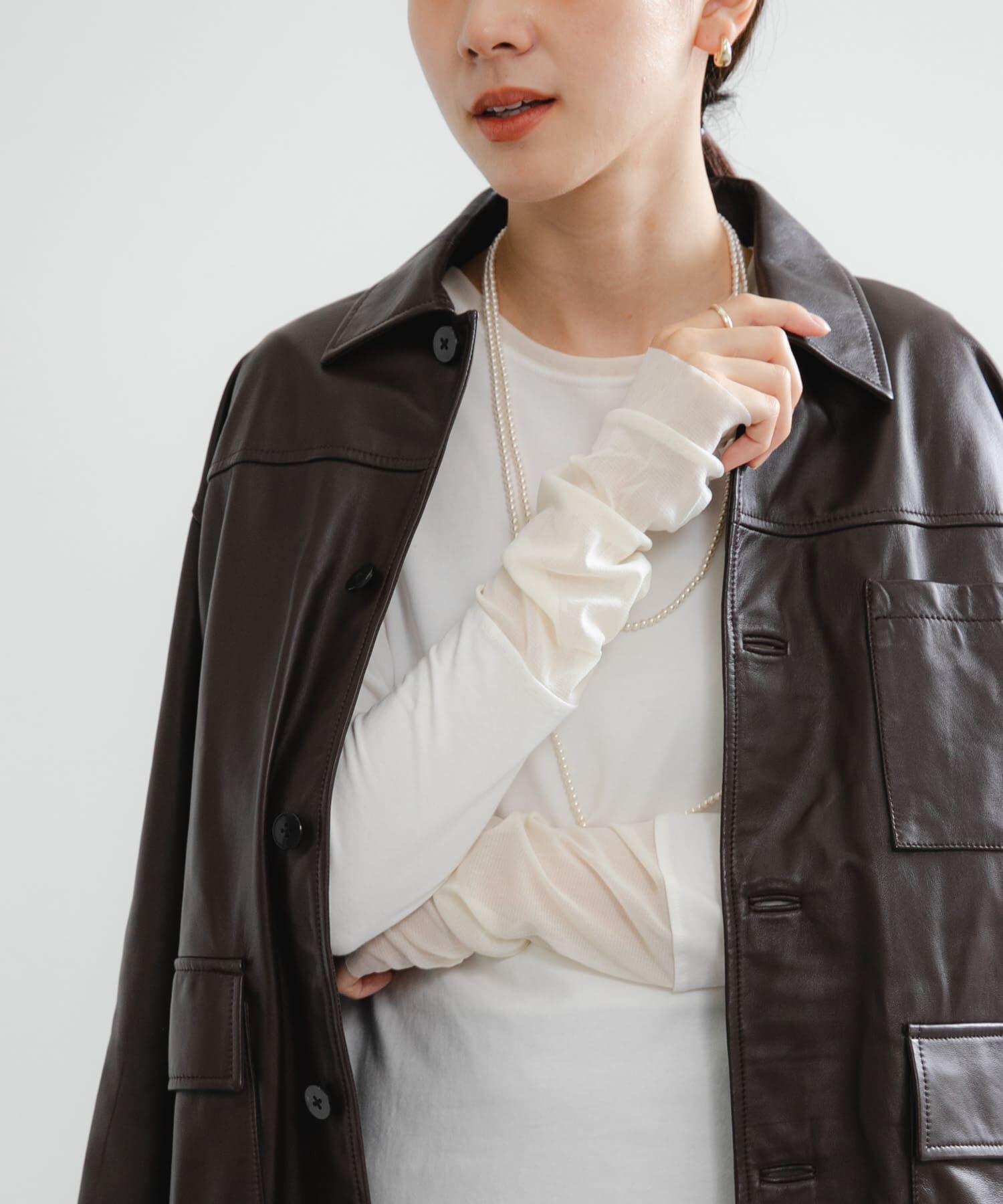 URBAN RESEARCH「チュール切り替えカットソー」|Tシャツ・カットソー|オフホワイト