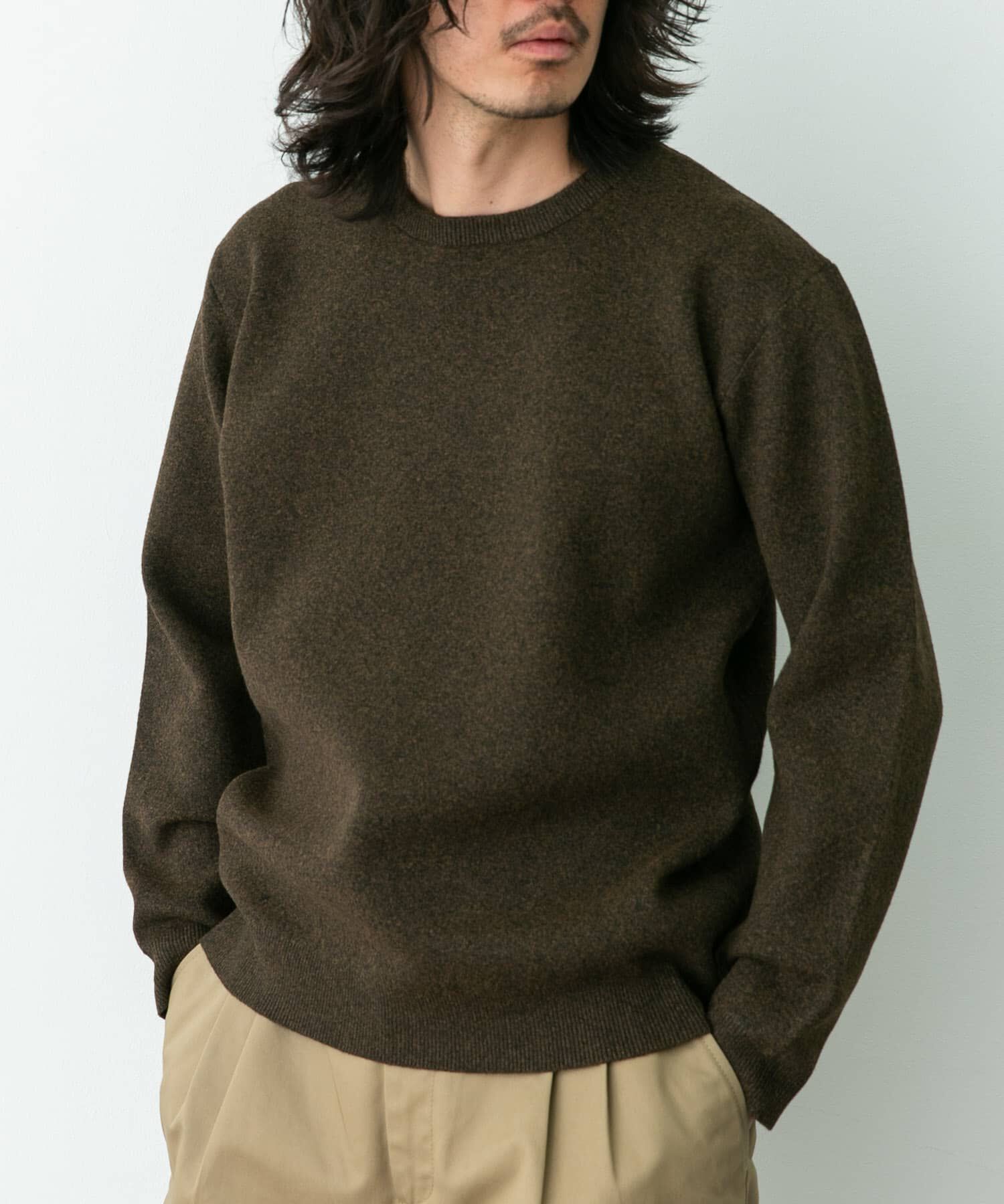 Sonny Label 「抗ピルウォッシャブルクルーネックニット」|ニット・セーター|