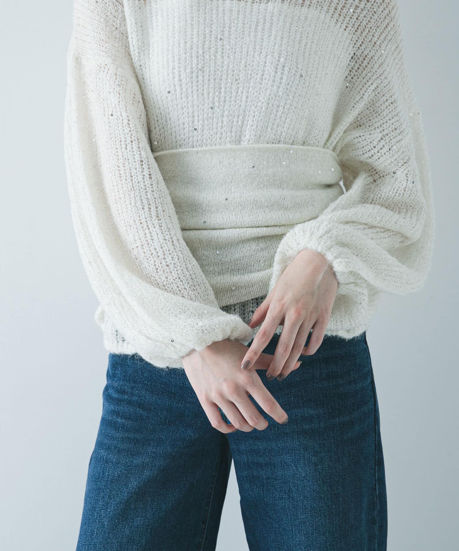 URBAN RESEARCH「スパンコールモヘヤチューブトップ」|チューブトップ|