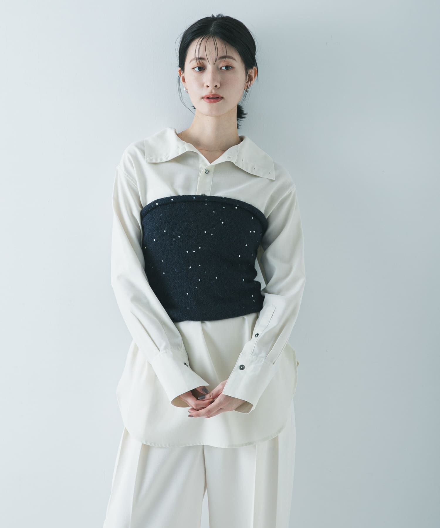 URBAN RESEARCH「スパンコールモヘヤチューブトップ」|チューブトップ|