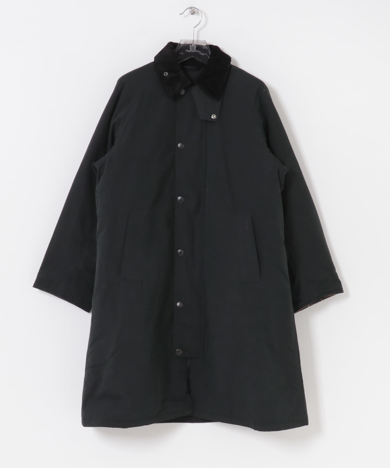 URBAN RESEARCH「Barbour　PADDED EXMOOR COAT」|ノーカラーコート|ブラック