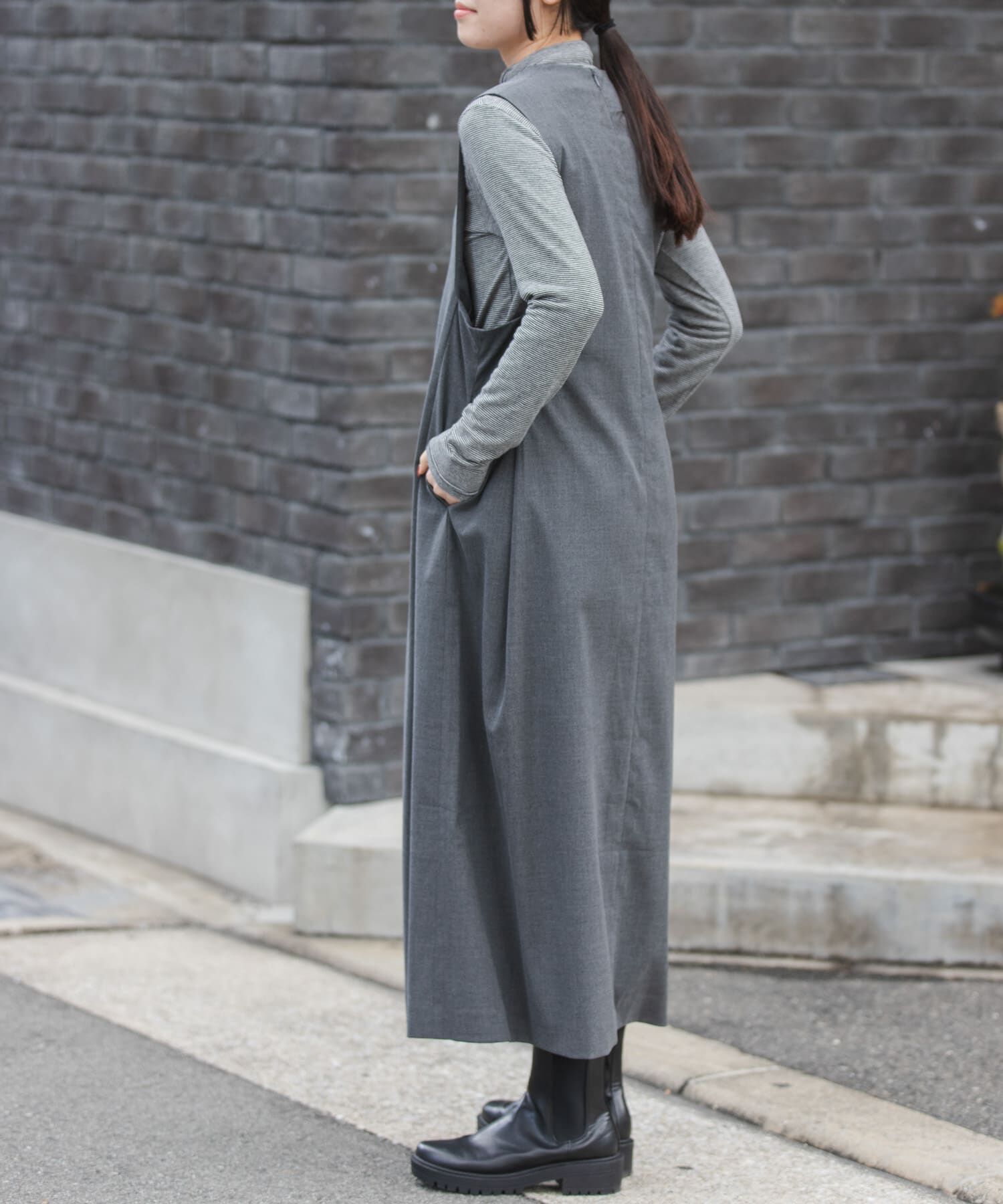 URBAN RESEARCH DOORS「FORK&SPOON　キャリーマンジャンパースカート」|ワンピース|