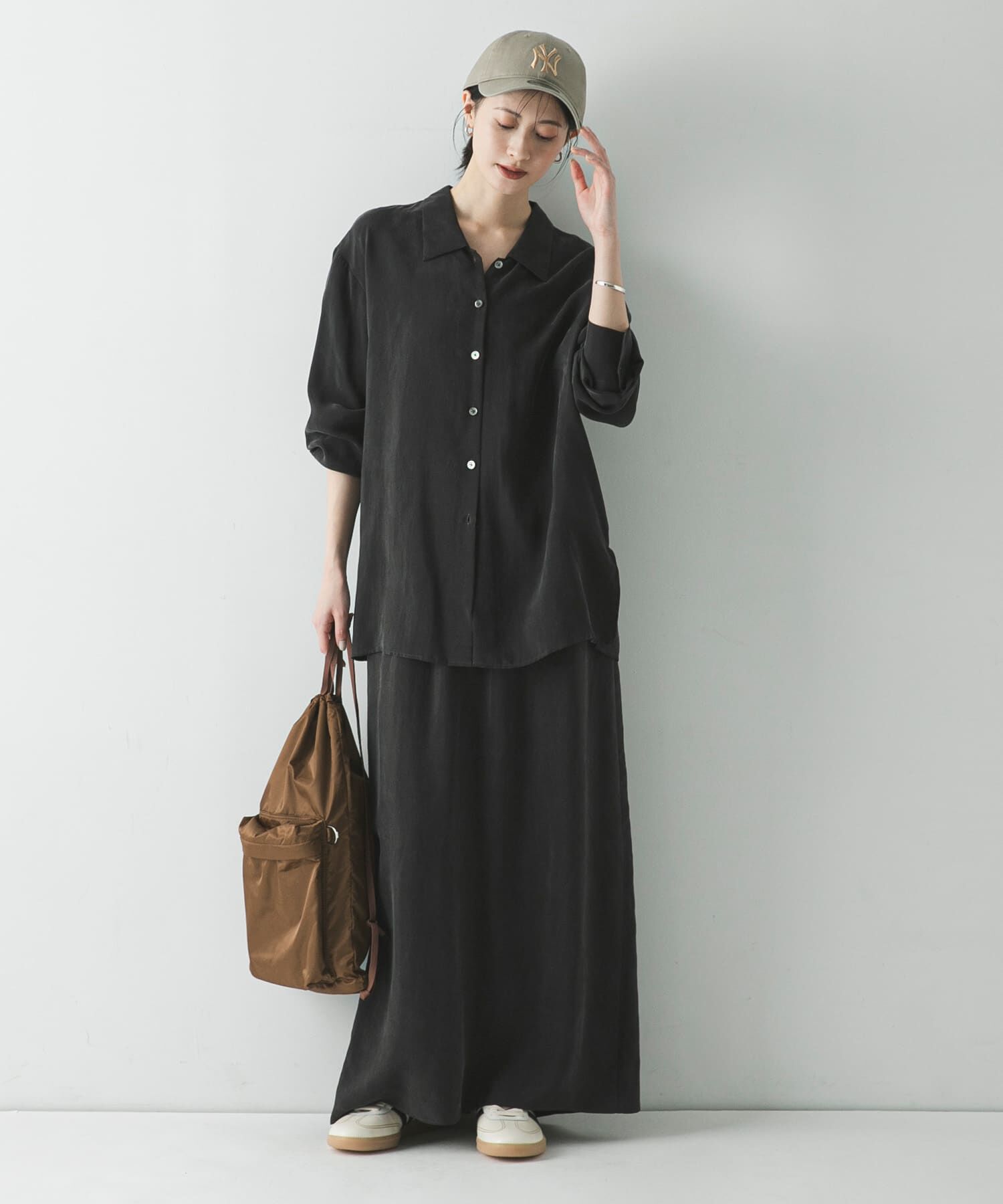 URBAN RESEARCH「キュプラシャツ」|シャツ・ブラウス|チャコールグレー