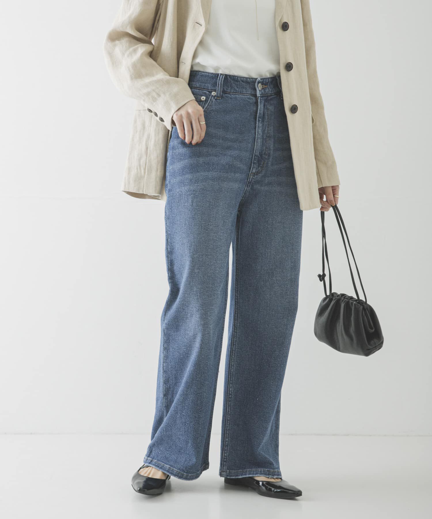 URBAN RESEARCH「『3サイズ展開』綿麻デニムストレートパンツ」|デニム|