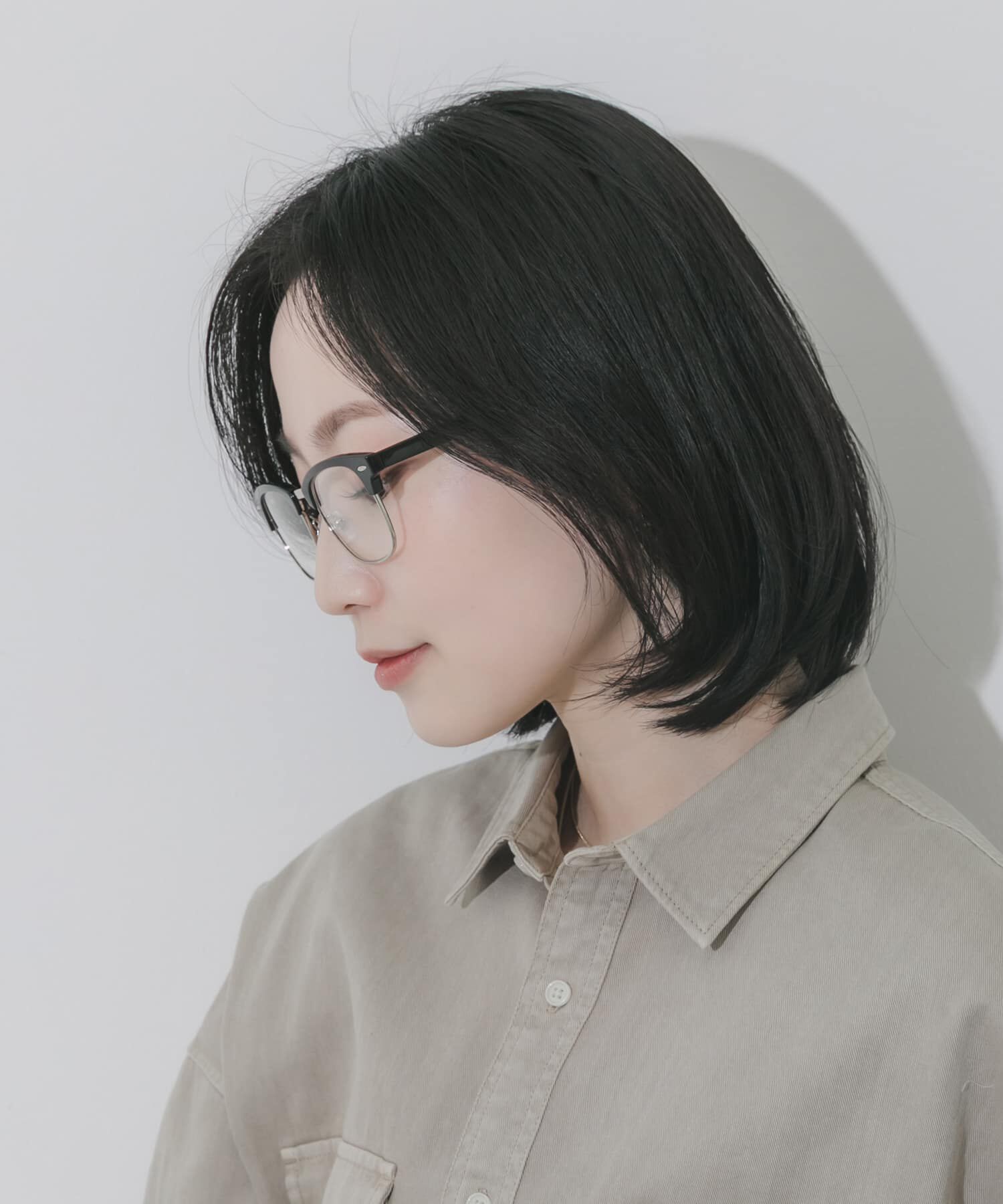 SMELLY「ハーフリムスクエアダテメガネ」|メガネ|