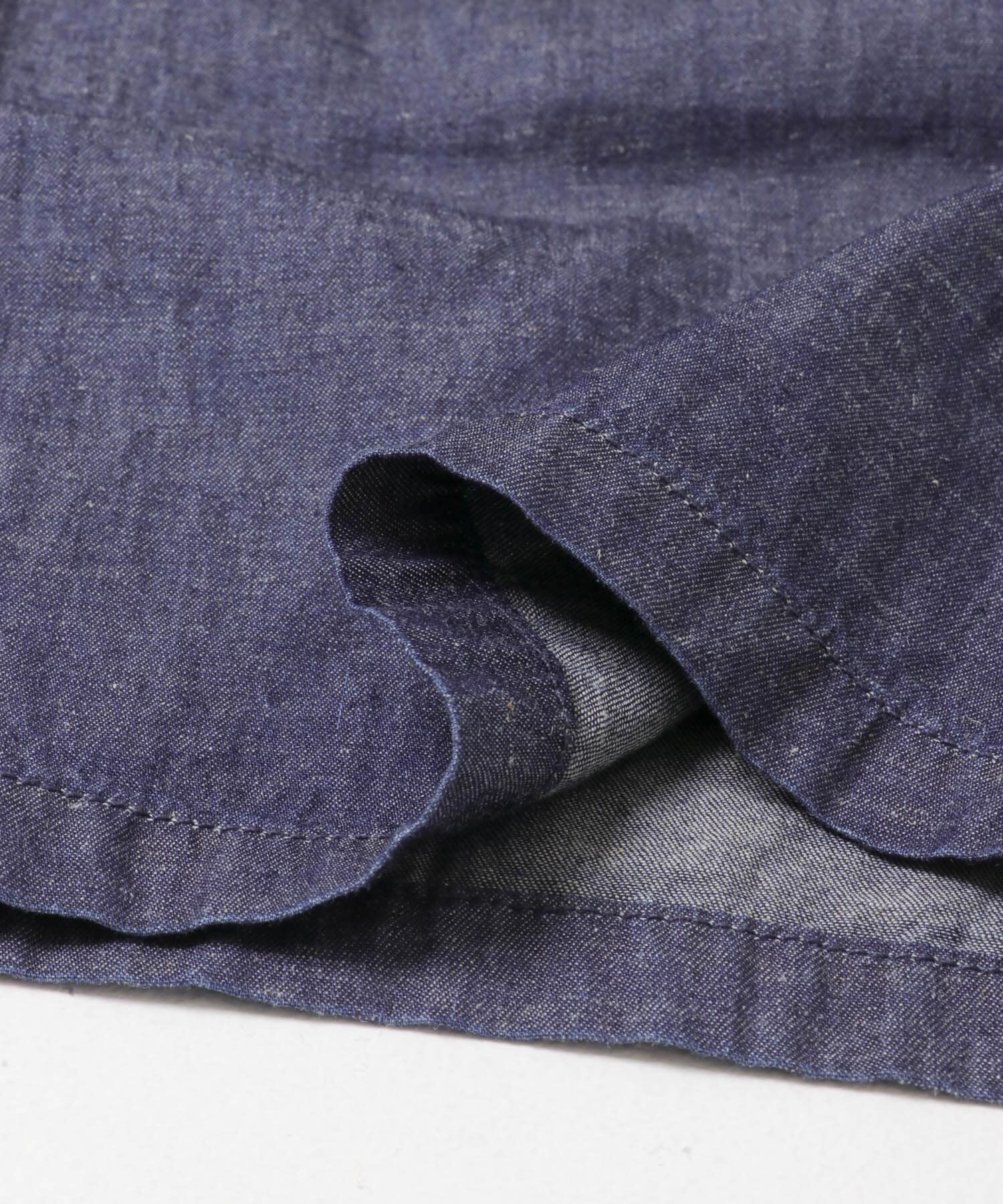 かぐれ「綿麻デニムハーフスリーブオールインワン」|オールインワン|