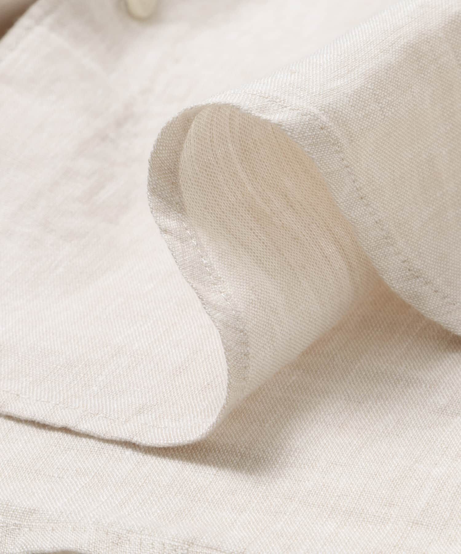 URBAN RESEARCH DOORS「シルケットリネン バンドカラーショートスリーブシャツ」|シャツ・ブラウス|