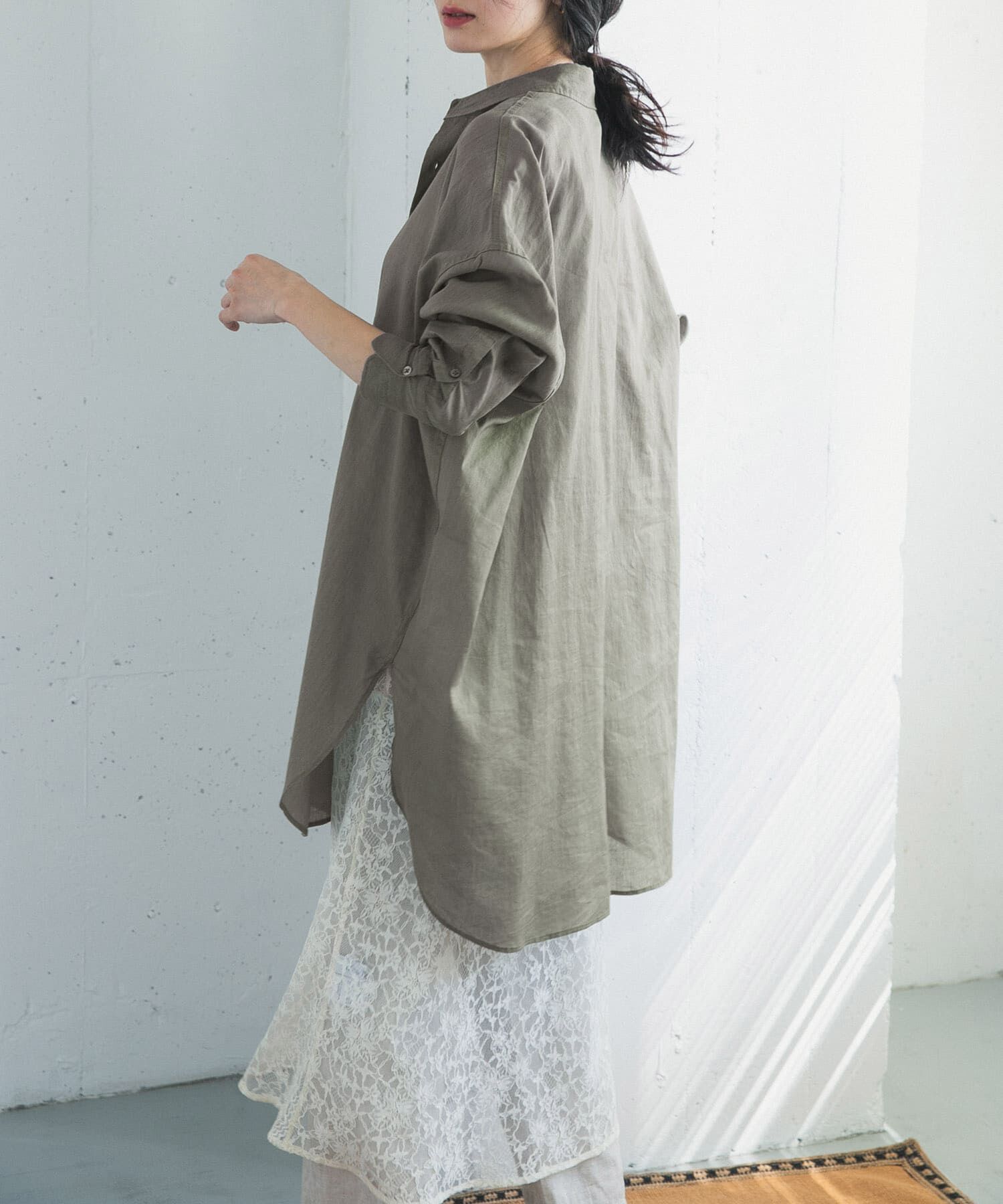 URBAN RESEARCH DOORS「『WEB/一部店舗限定カラー』ラミーコットンビックシャツ」|シャツ・ブラウス|