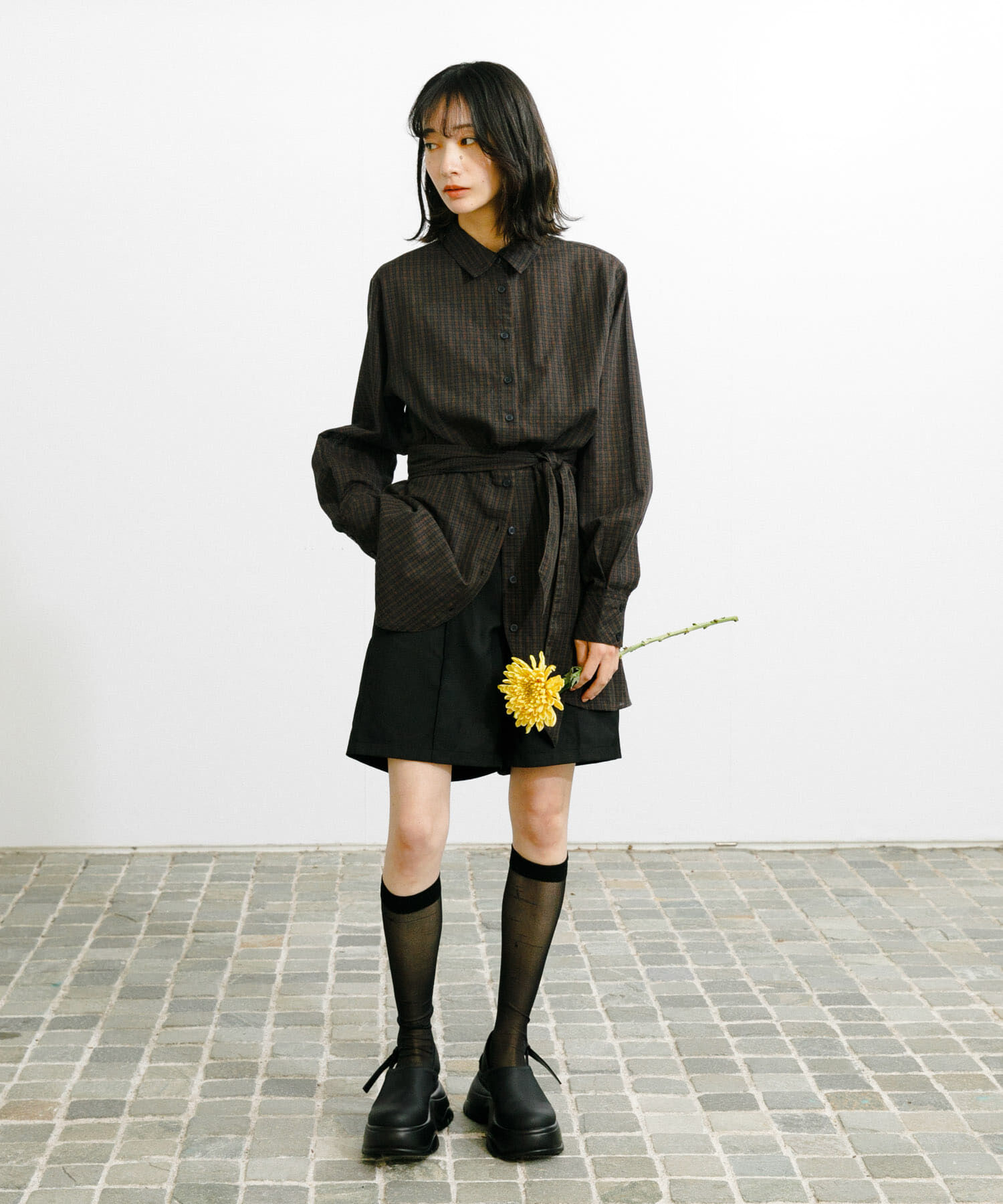  「ウエストマークチェックシャツ」|シャツ・ブラウス|