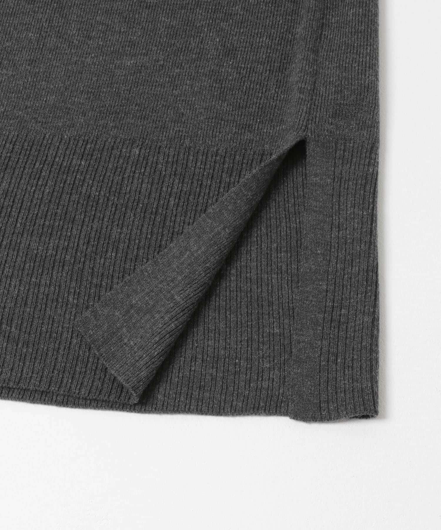  「ハーフZIPレイヤードニットワンピース」|ワンピース|