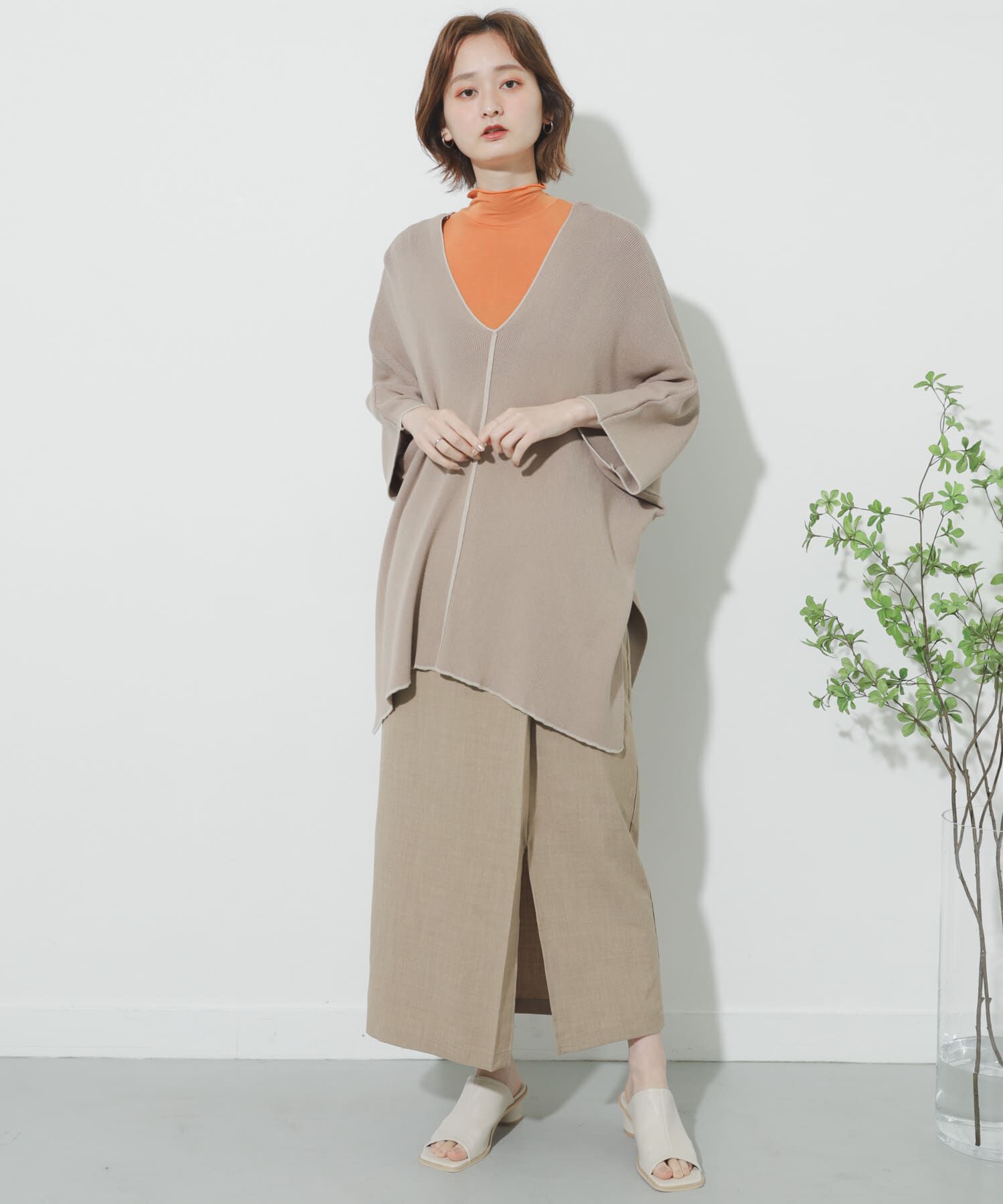 SENSE OF PLACE by URBAN RESEARCH「リネンライクハイウエストラップスカート」|スカート|