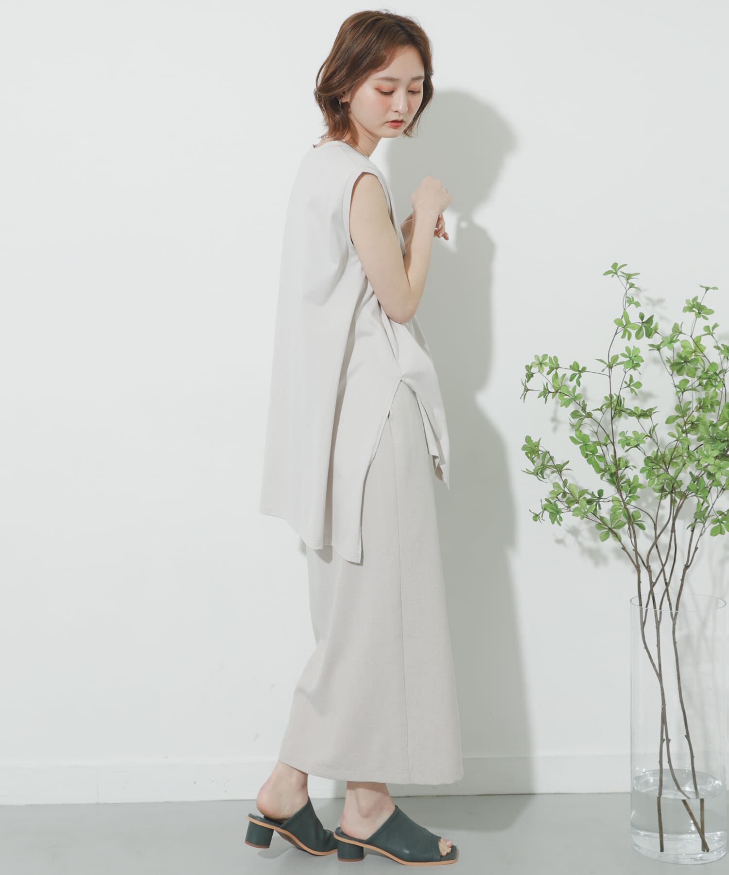 SENSE OF PLACE by URBAN RESEARCH「リネンライクハイウエストラップスカート」|スカート|