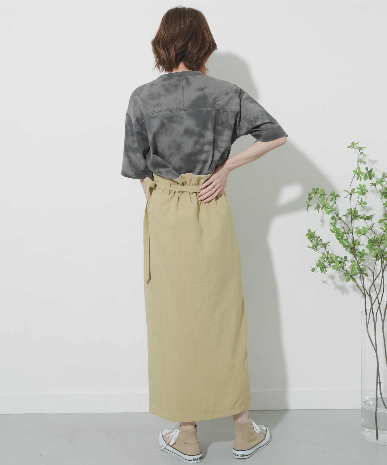 SENSE OF PLACE by URBAN RESEARCH「リネンライクハイウエストラップスカート」|スカート|