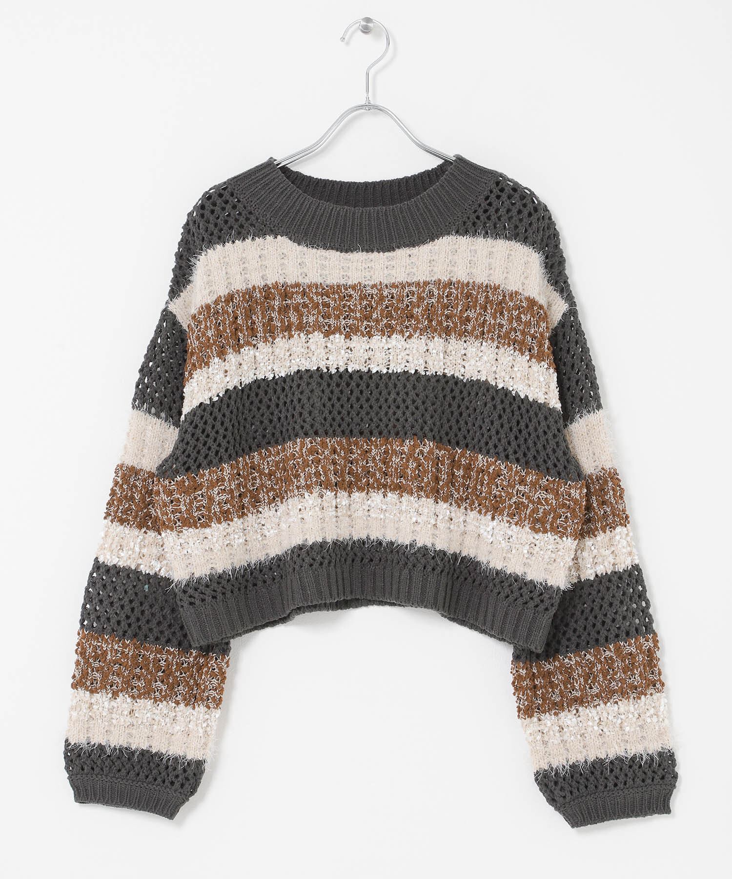 SENSE OF PLACE by URBAN RESEARCH「『洗濯可』ミックスヤーンワイドボーダーニット」|ニット・セーター|