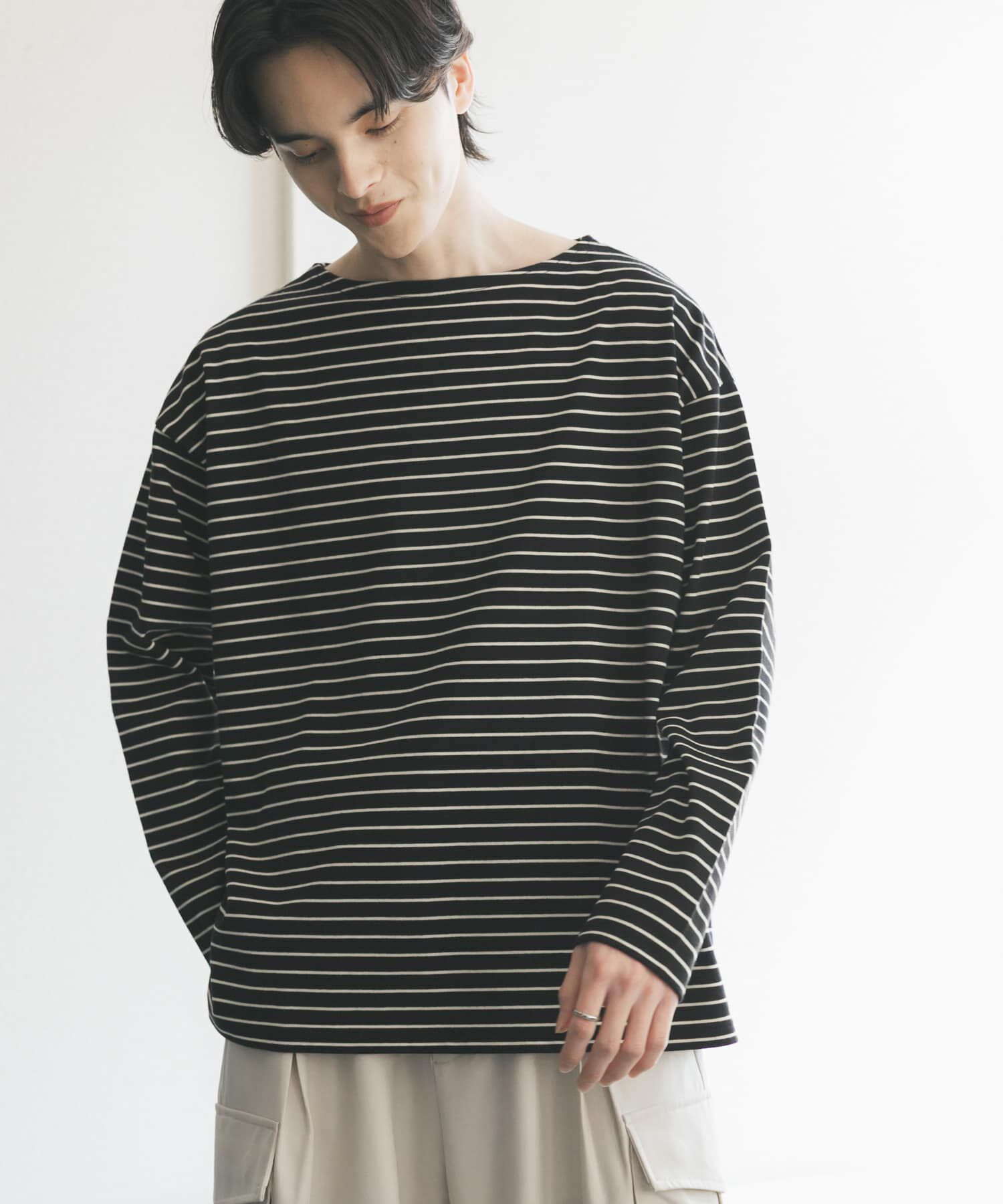 SENSE OF PLACE by URBAN RESEARCH「エクストラルーズバスクシャツ」|Tシャツ・カットソー|