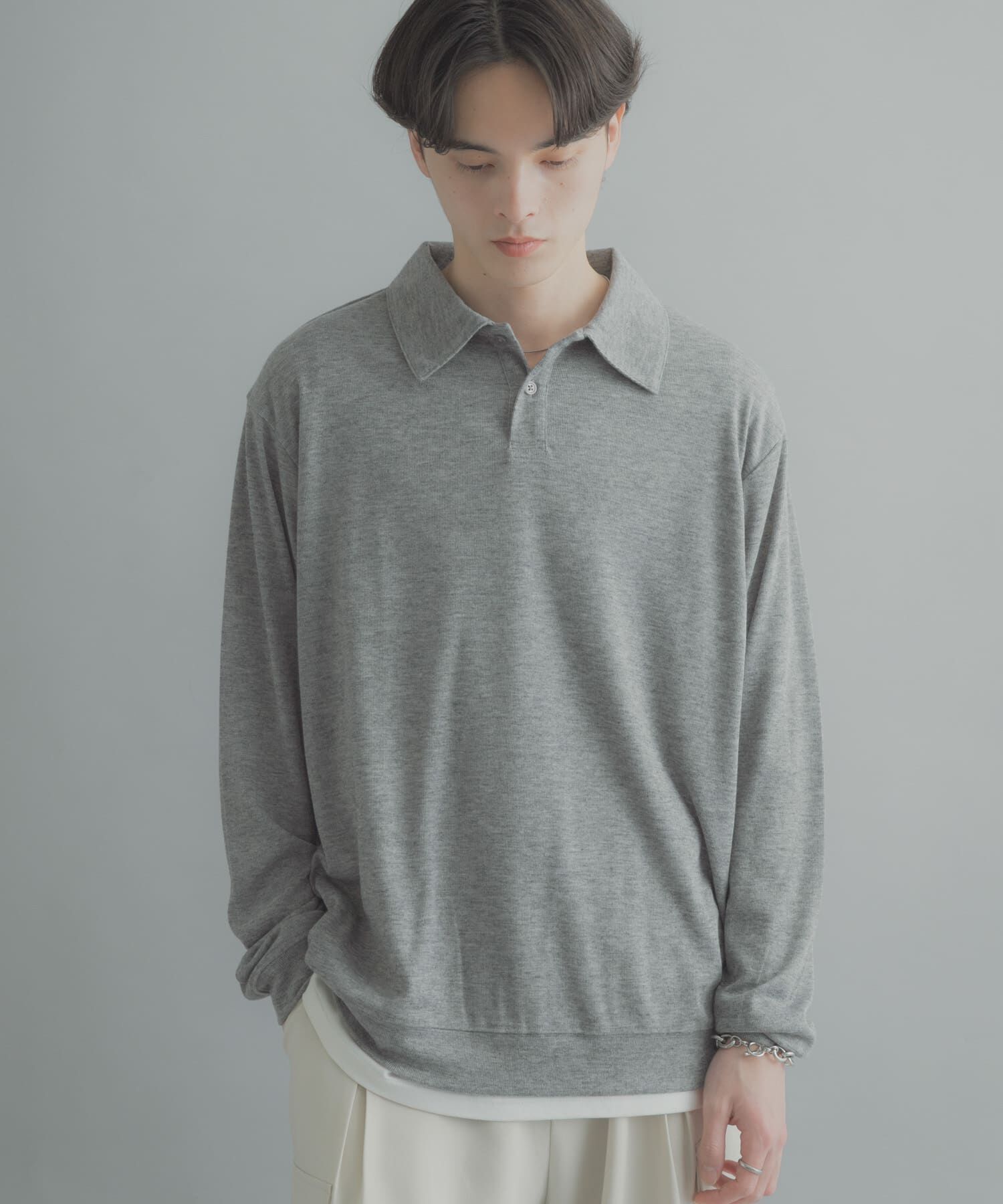 SENSE OF PLACE by URBAN RESEARCH「シアーロングスリーブポロシャツ」|ポロシャツ|