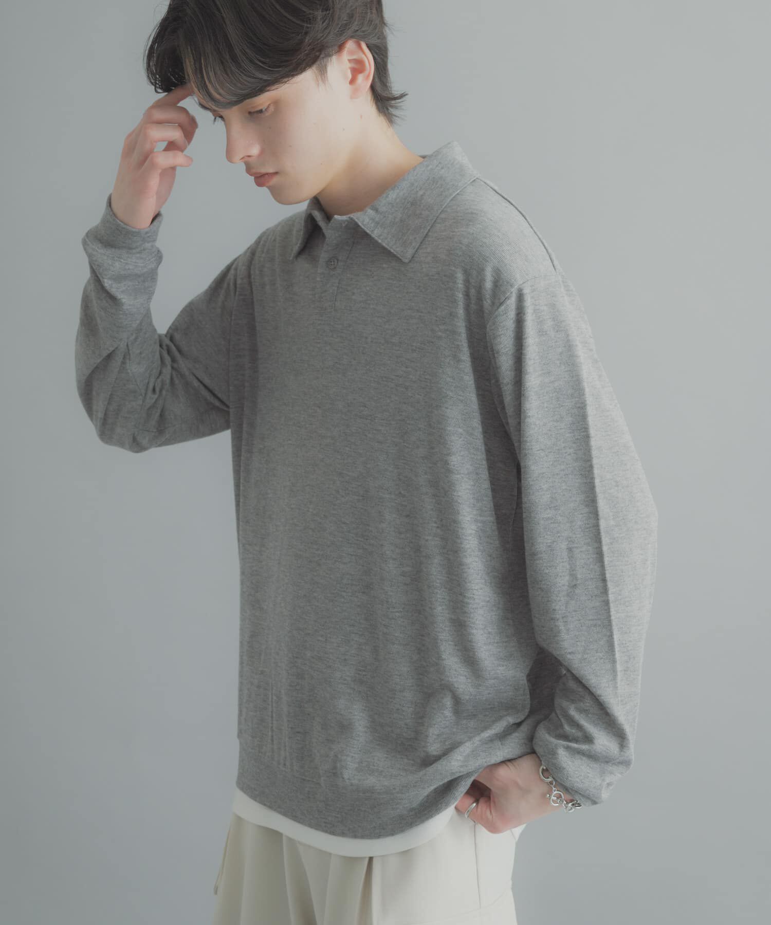 SENSE OF PLACE by URBAN RESEARCH「シアーロングスリーブポロシャツ」|ポロシャツ|