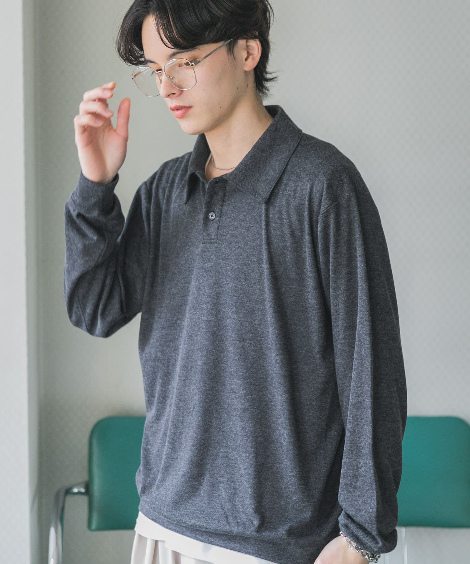 SENSE OF PLACE by URBAN RESEARCH「シアーロングスリーブポロシャツ」|ポロシャツ|