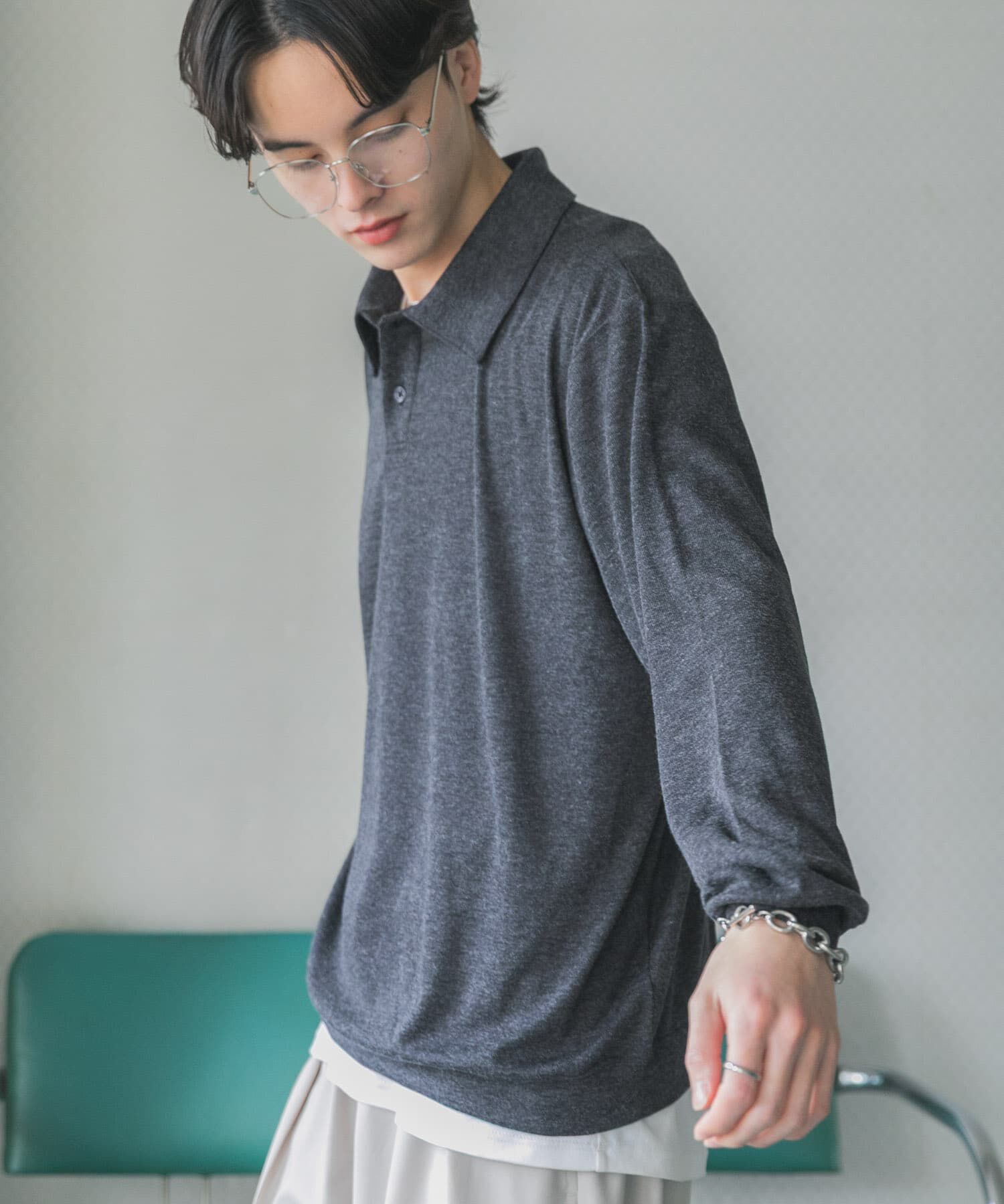 SENSE OF PLACE by URBAN RESEARCH「シアーロングスリーブポロシャツ」|ポロシャツ|