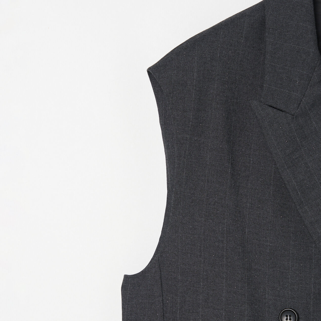 HELIOPOLE「HELIOPOLE GLITTER STRIPE GILET」|デニムジャケット|