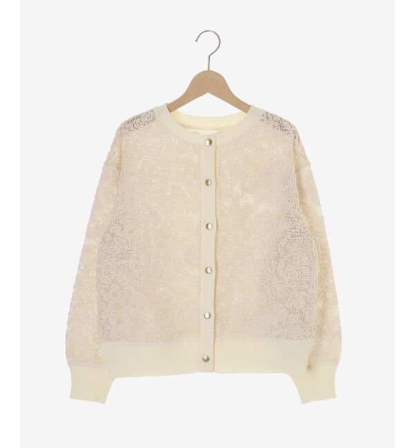  「コード刺しゅうレースカーデ」|カーディガン|