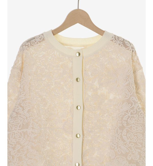  「コード刺しゅうレースカーデ」|カーディガン|