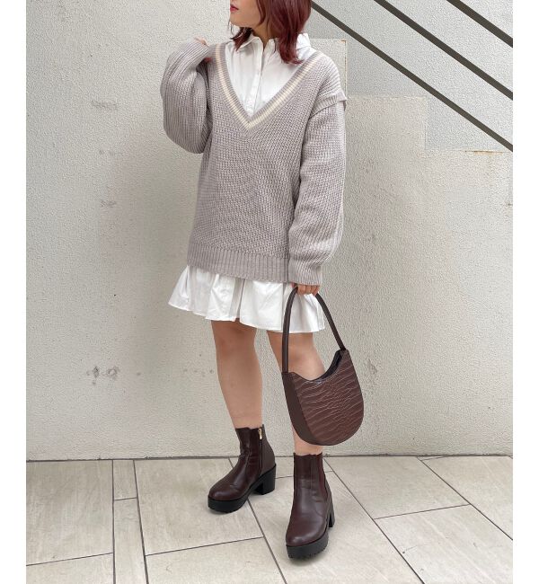 MAJESTICLEGON「マルチwayVニットセットワンピ」|チュニック|