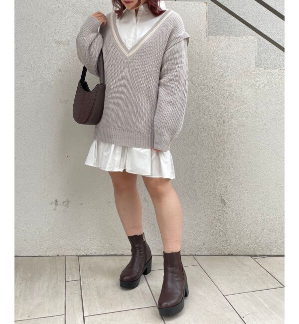 MAJESTICLEGON「マルチwayVニットセットワンピ」|チュニック|