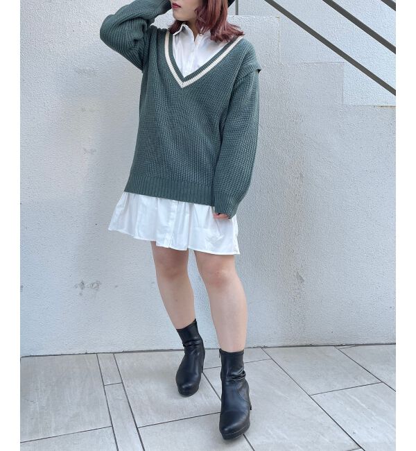 MAJESTICLEGON「マルチwayVニットセットワンピ」|チュニック|