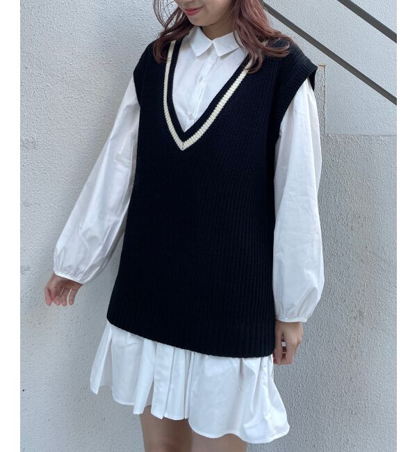 MAJESTICLEGON「マルチwayVニットセットワンピ」|チュニック|