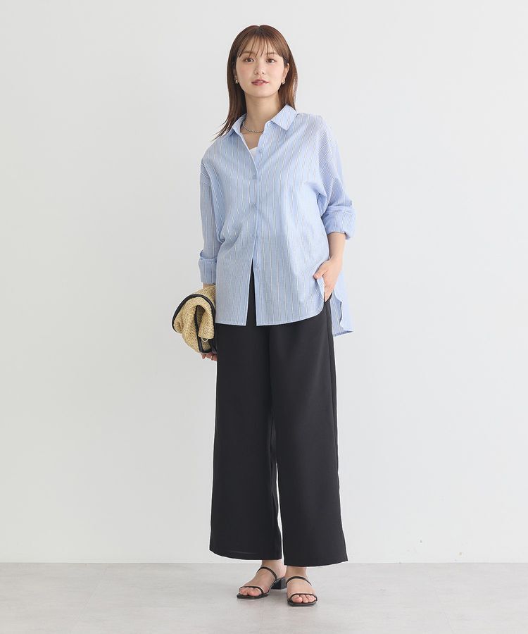 earth music&ecology「綿麻混ベーシックシャツ」|シャツ・ブラウス|