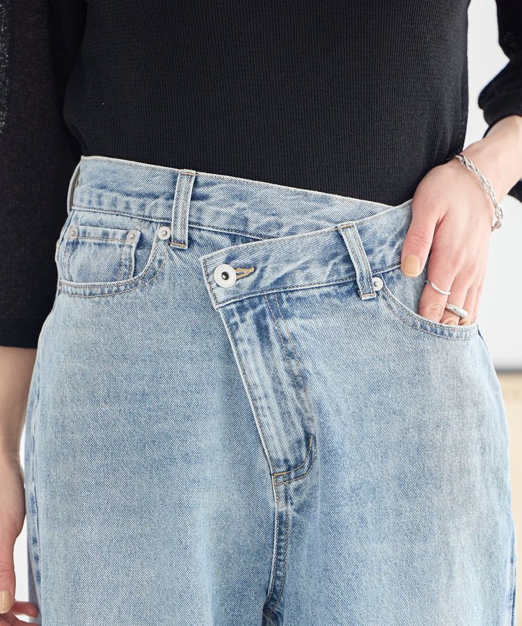 earth music&ecology「ウエストアシメデニムパンツ」|デニム|