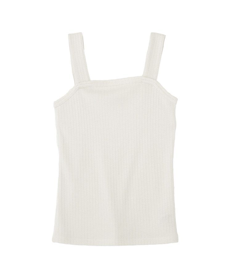 earth music&ecology「チェーンリブラメカットタンクトップ」|インナー|Off White