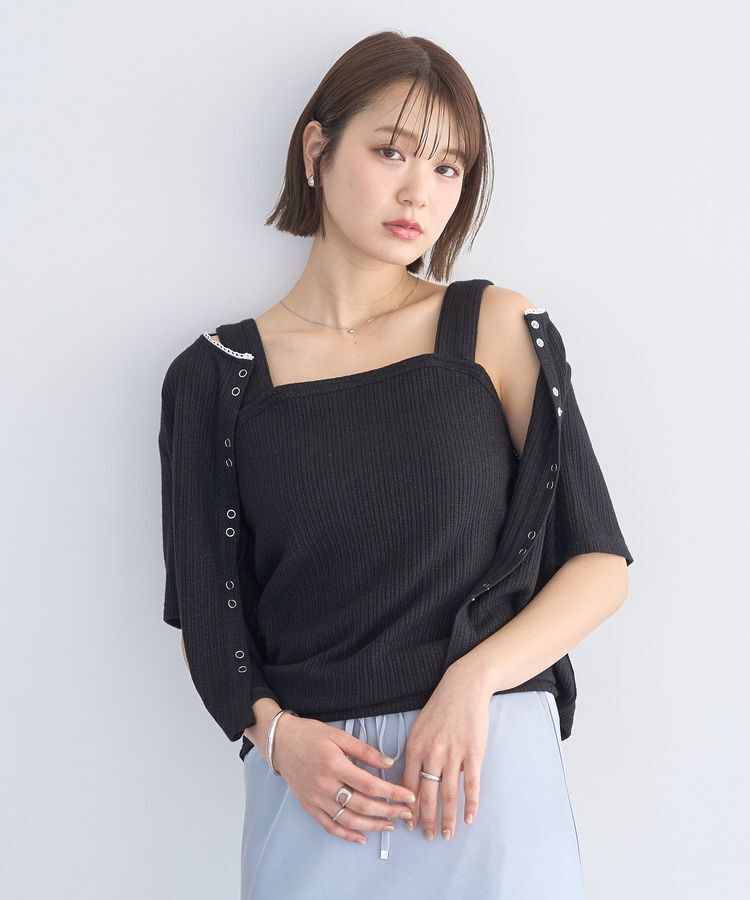 earth music&ecology「チェーンリブラメカットタンクトップ」|インナー|