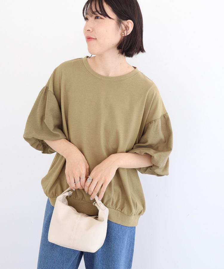 Green Parks「袖バルーンドッキングプルオーバー」|Tシャツ・カットソー|Khaki