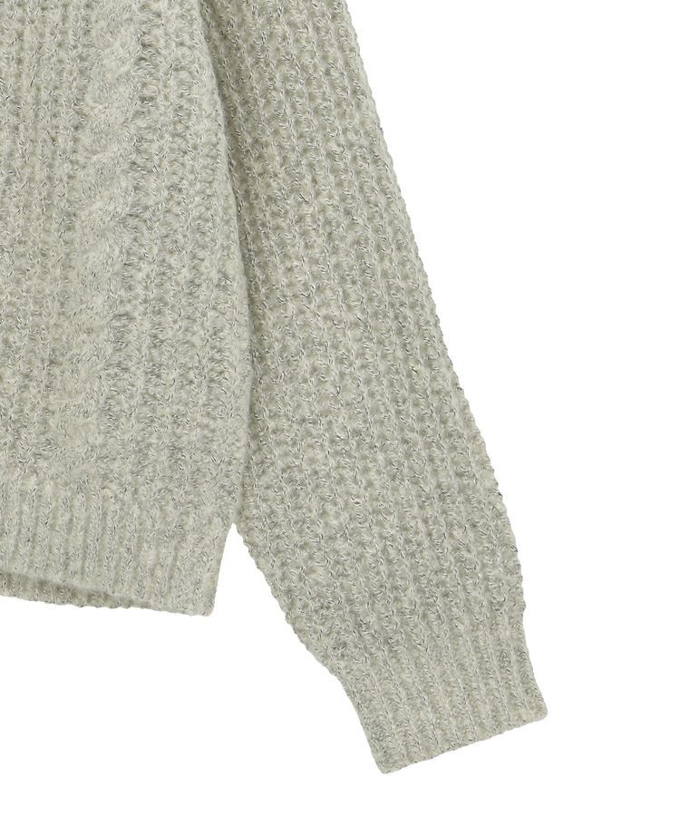 Green Parks「衿付きケーブルzipカーディガン」|カーディガン|