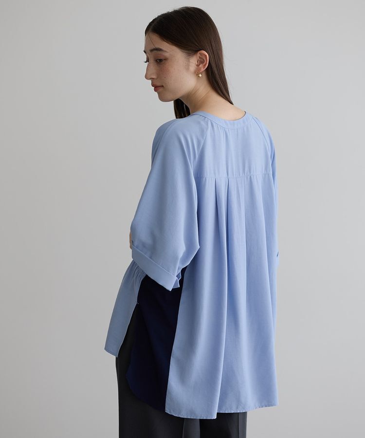 Editt by YECCA VECCA「ギャザーデザイン配色シャツ」|シャツ・ブラウス|