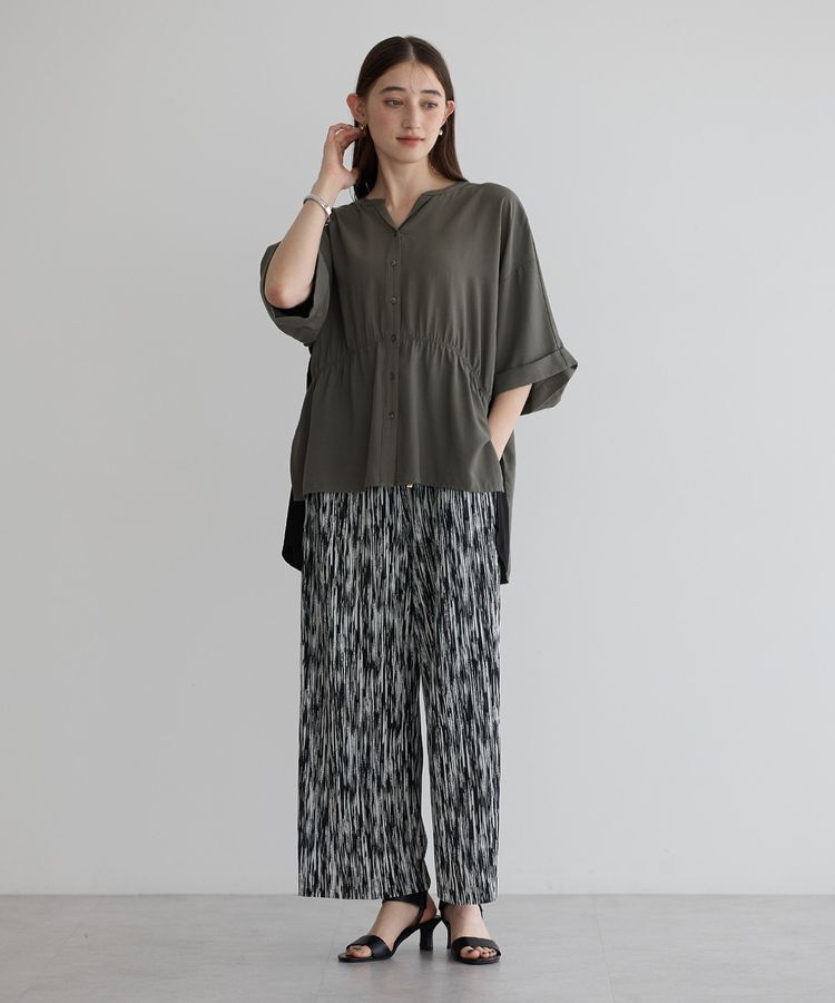 Editt by YECCA VECCA「ギャザーデザイン配色シャツ」|シャツ・ブラウス|