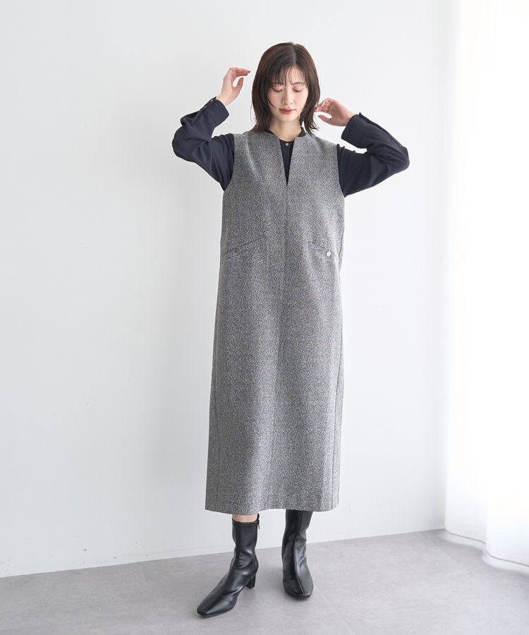 YECCA VECCA「キーネックジャンスカ」|ジャンパースカート|